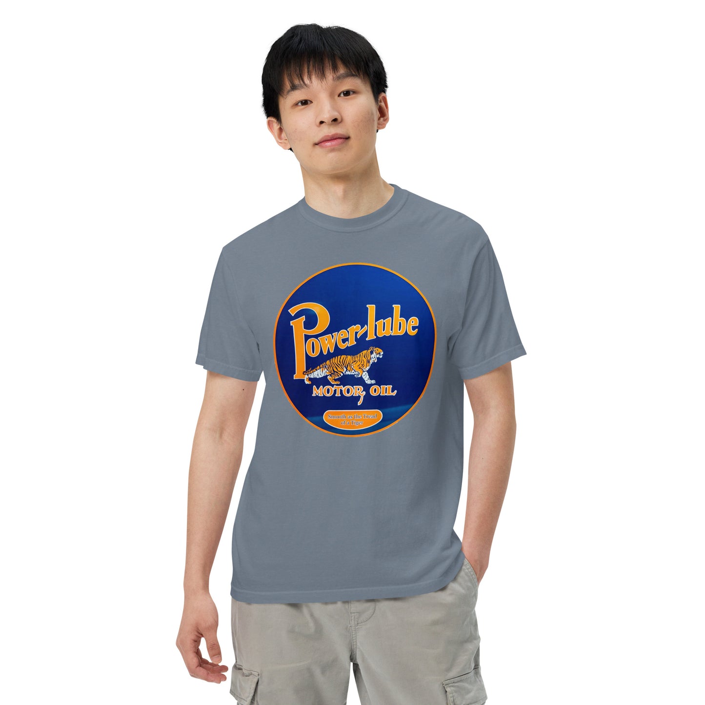 Power Lube HandPainted Tin Style Unisex Heavyweight T-Shirt