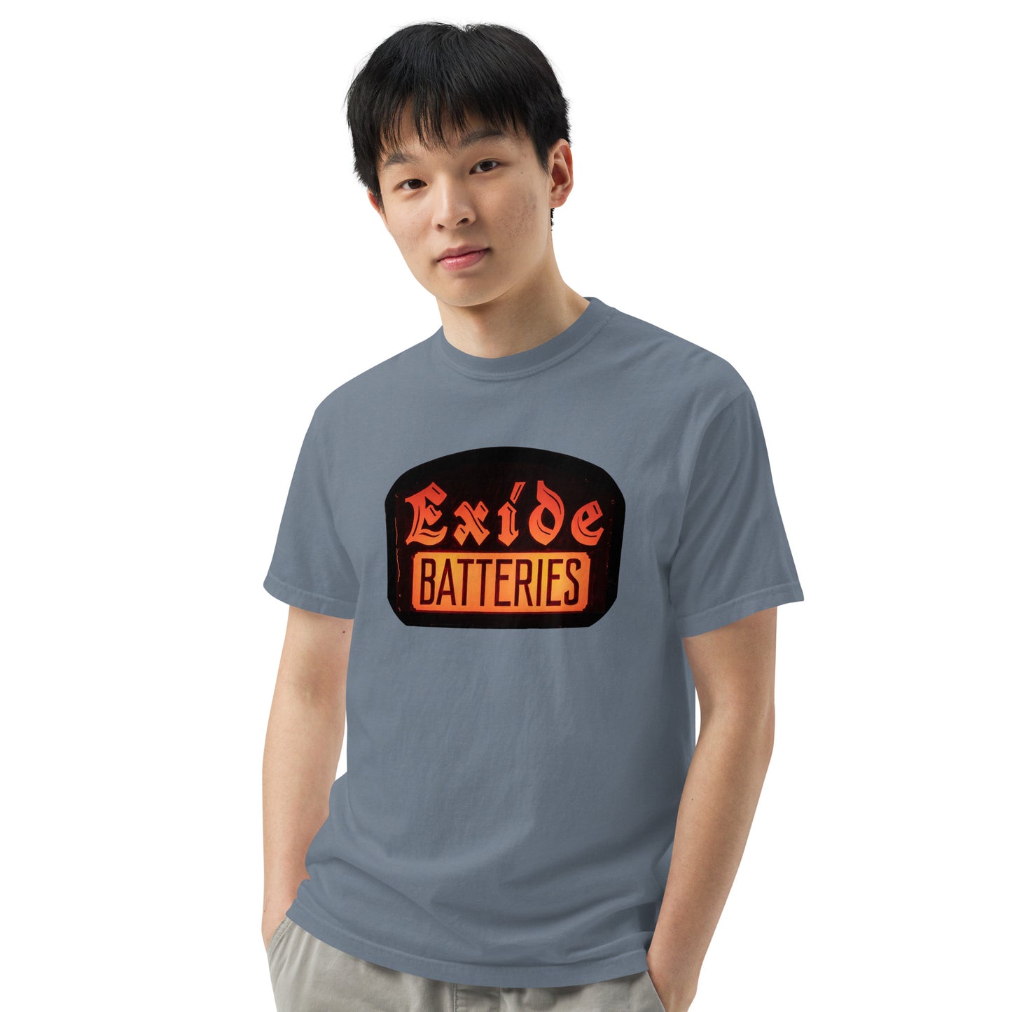 Vintage Battery Sign Unisex garment-dyed heavyweight t-shirt