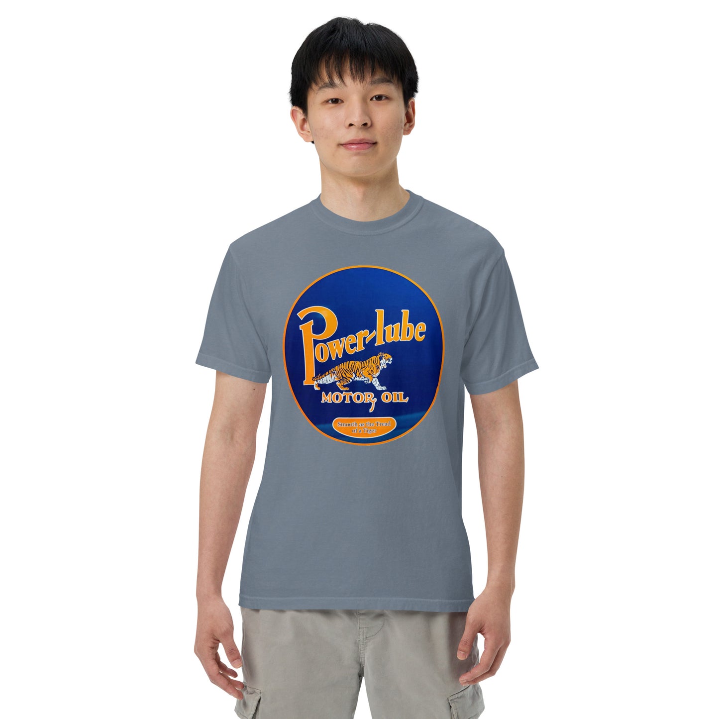 Power Lube HandPainted Tin Style Unisex Heavyweight T-Shirt