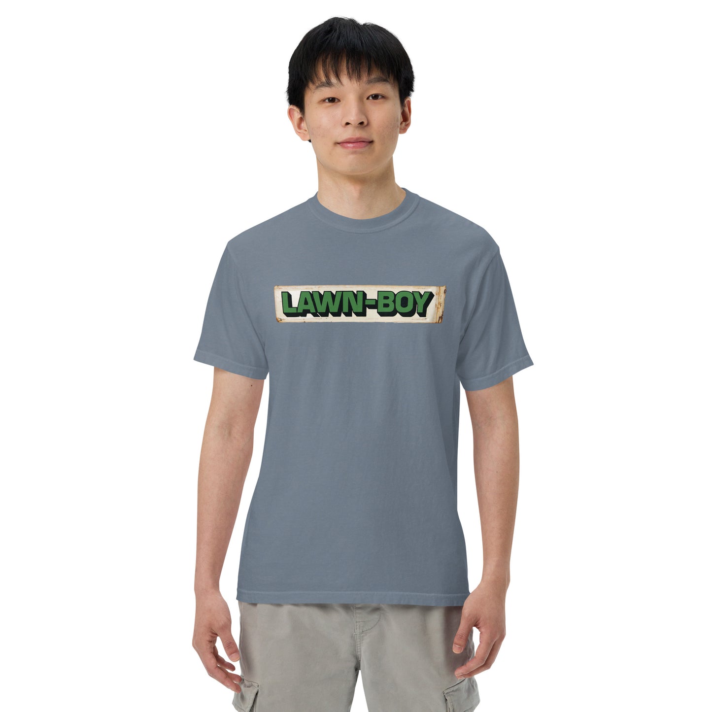 Lawn Boy Porcelain Patina Style Unisex garment-dyed heavyweight t-shirt