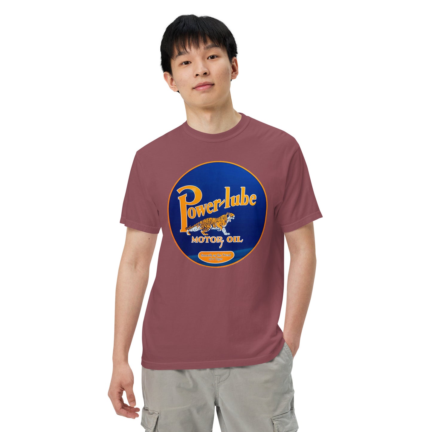 Power Lube HandPainted Tin Style Unisex Heavyweight T-Shirt