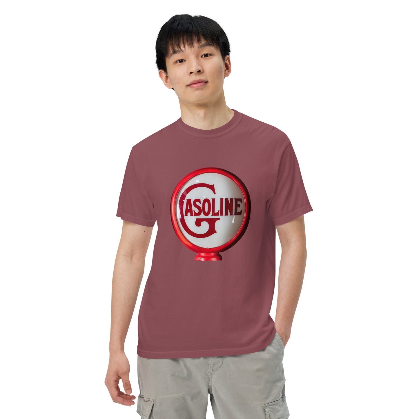 Vintage Gas Globe design Unisex garment-dyed heavyweight t-shirt