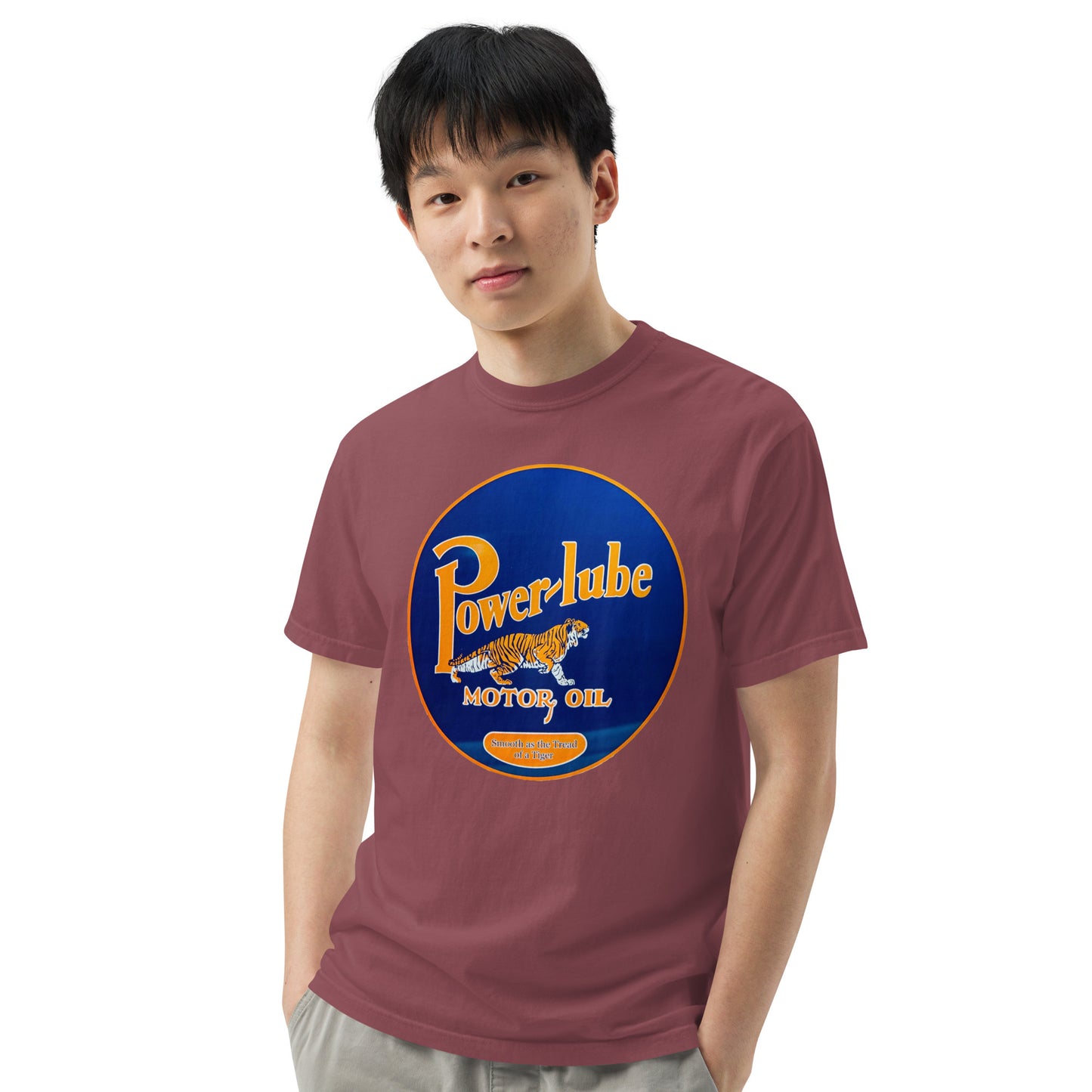 Power Lube HandPainted Tin Style Unisex Heavyweight T-Shirt