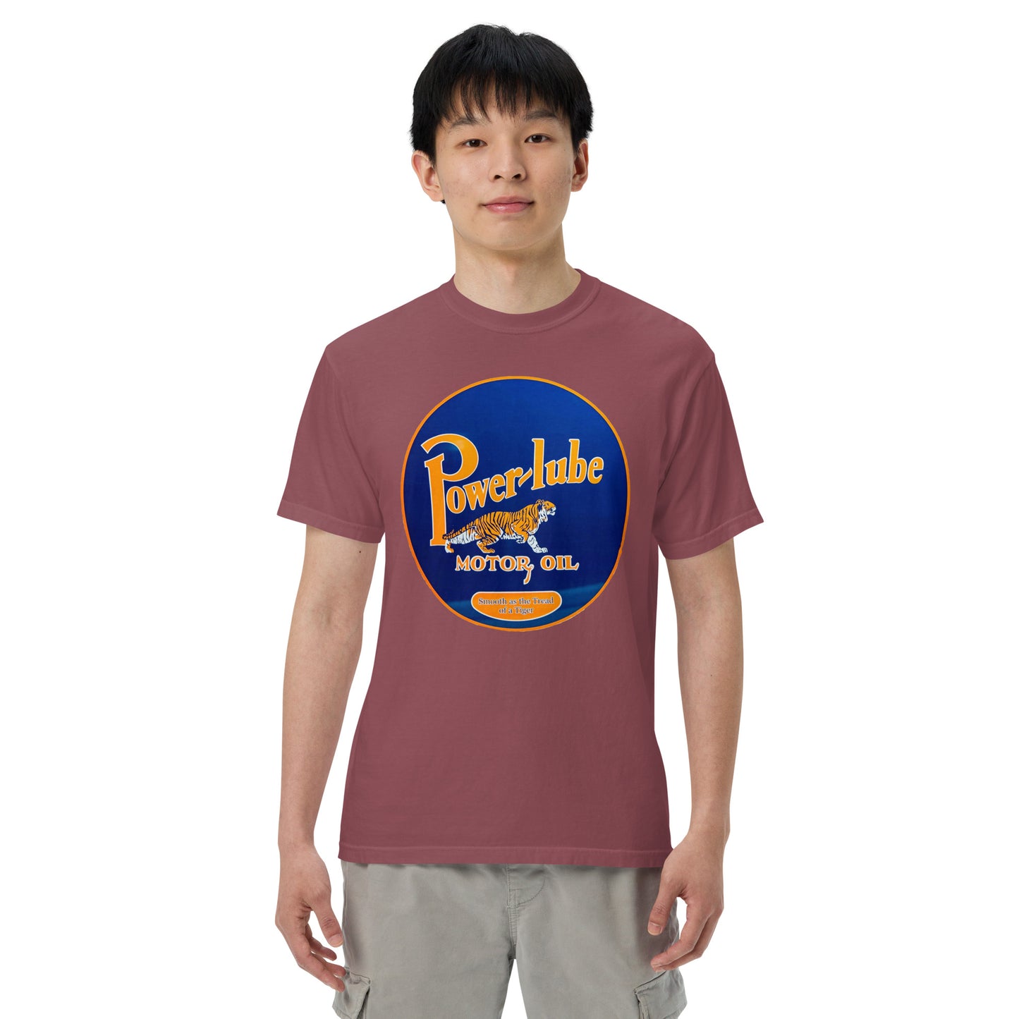 Power Lube HandPainted Tin Style Unisex Heavyweight T-Shirt