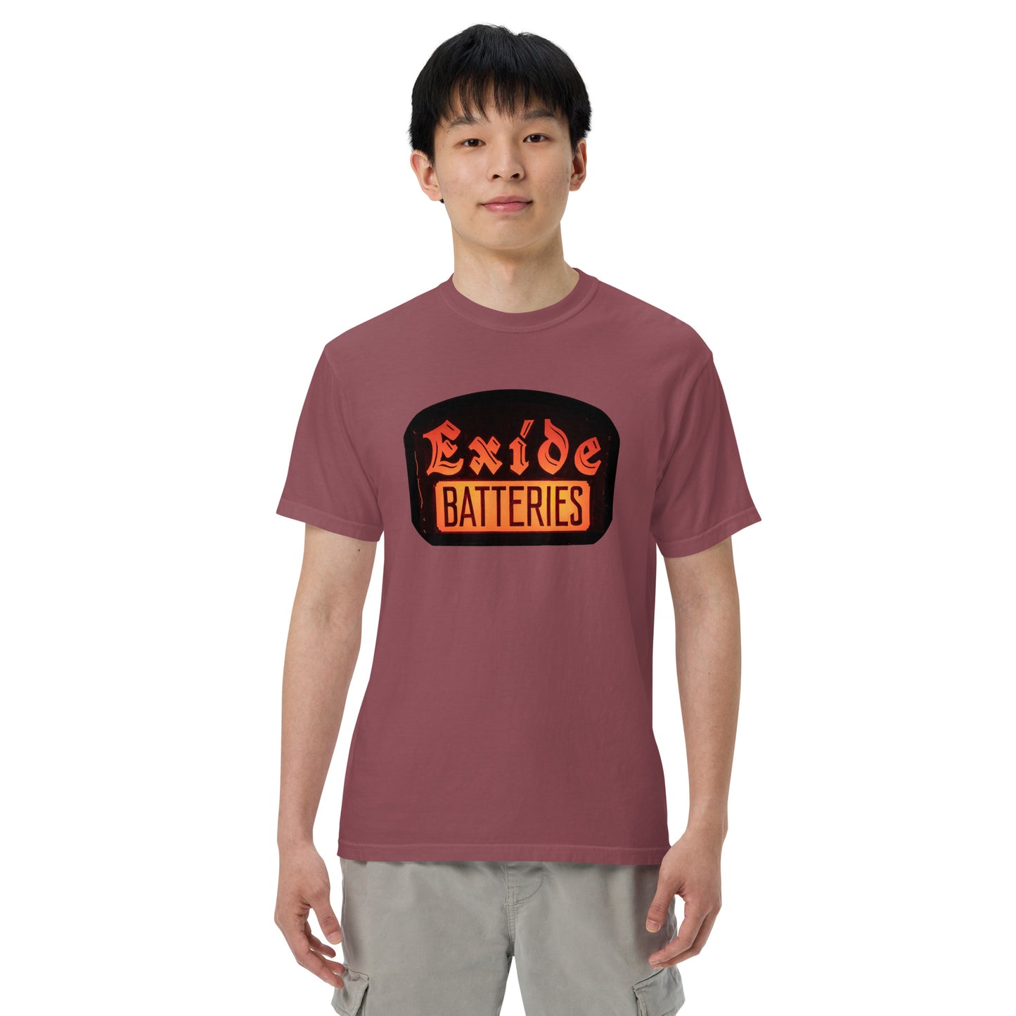 Vintage Battery Sign Unisex garment-dyed heavyweight t-shirt
