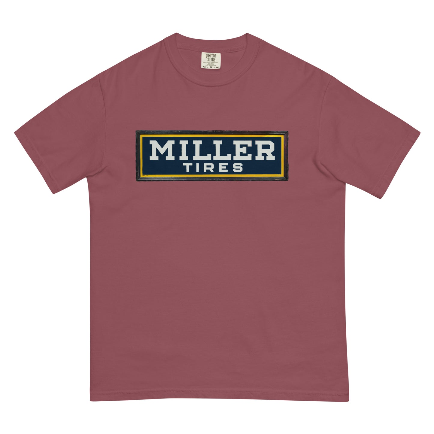 Vintage Miller Tire Sign Unisex garment-dyed heavyweight t-shirt