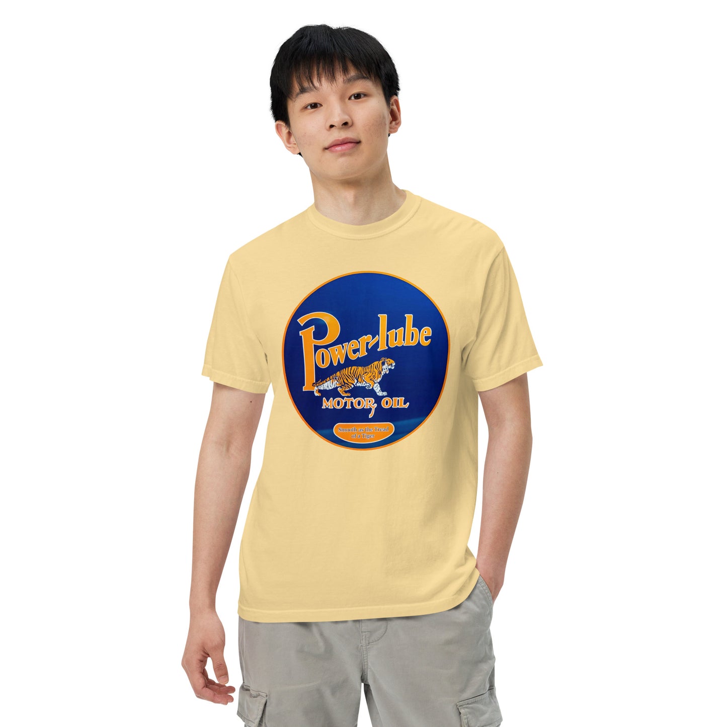 Power Lube HandPainted Tin Style Unisex Heavyweight T-Shirt
