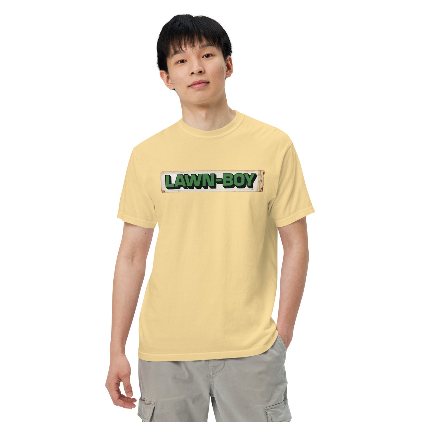 Lawn Boy Porcelain Patina Style Unisex garment-dyed heavyweight t-shirt