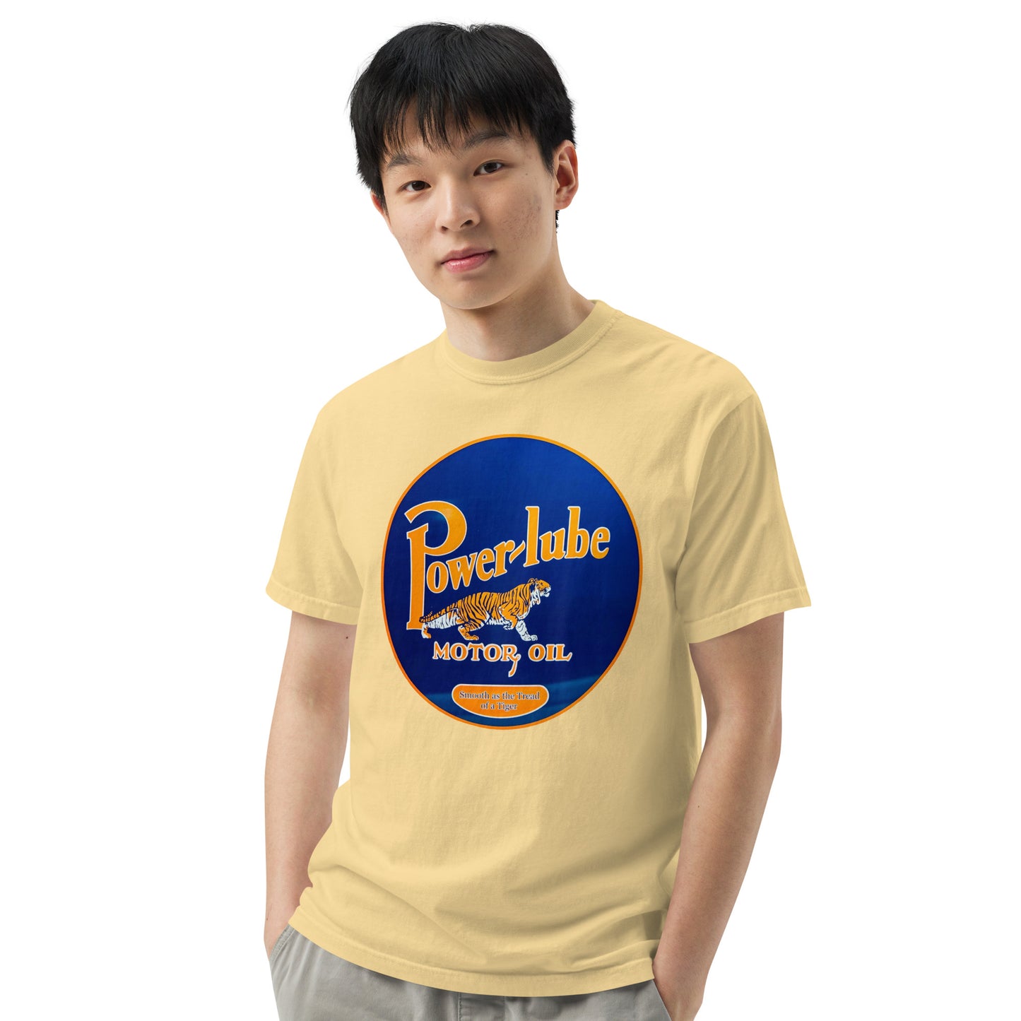 Power Lube HandPainted Tin Style Unisex Heavyweight T-Shirt