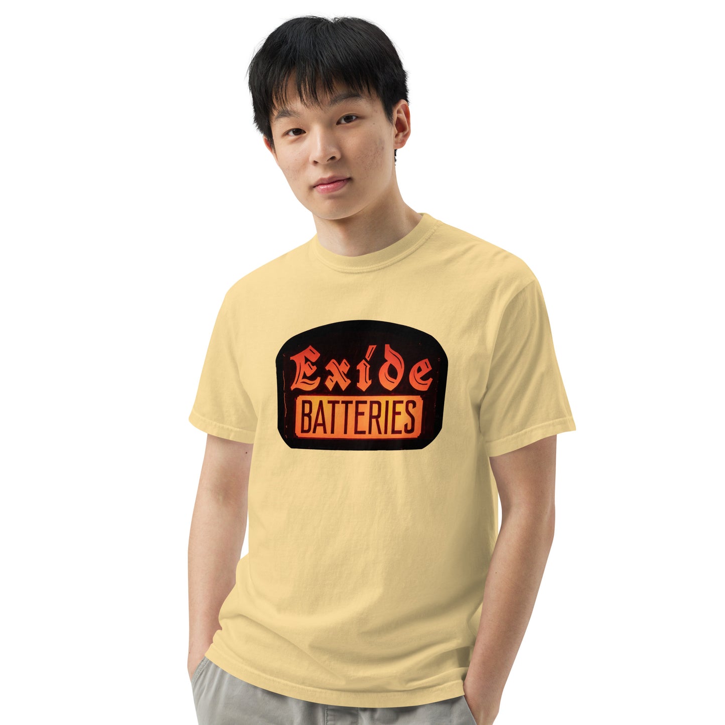 Vintage Battery Sign Unisex garment-dyed heavyweight t-shirt