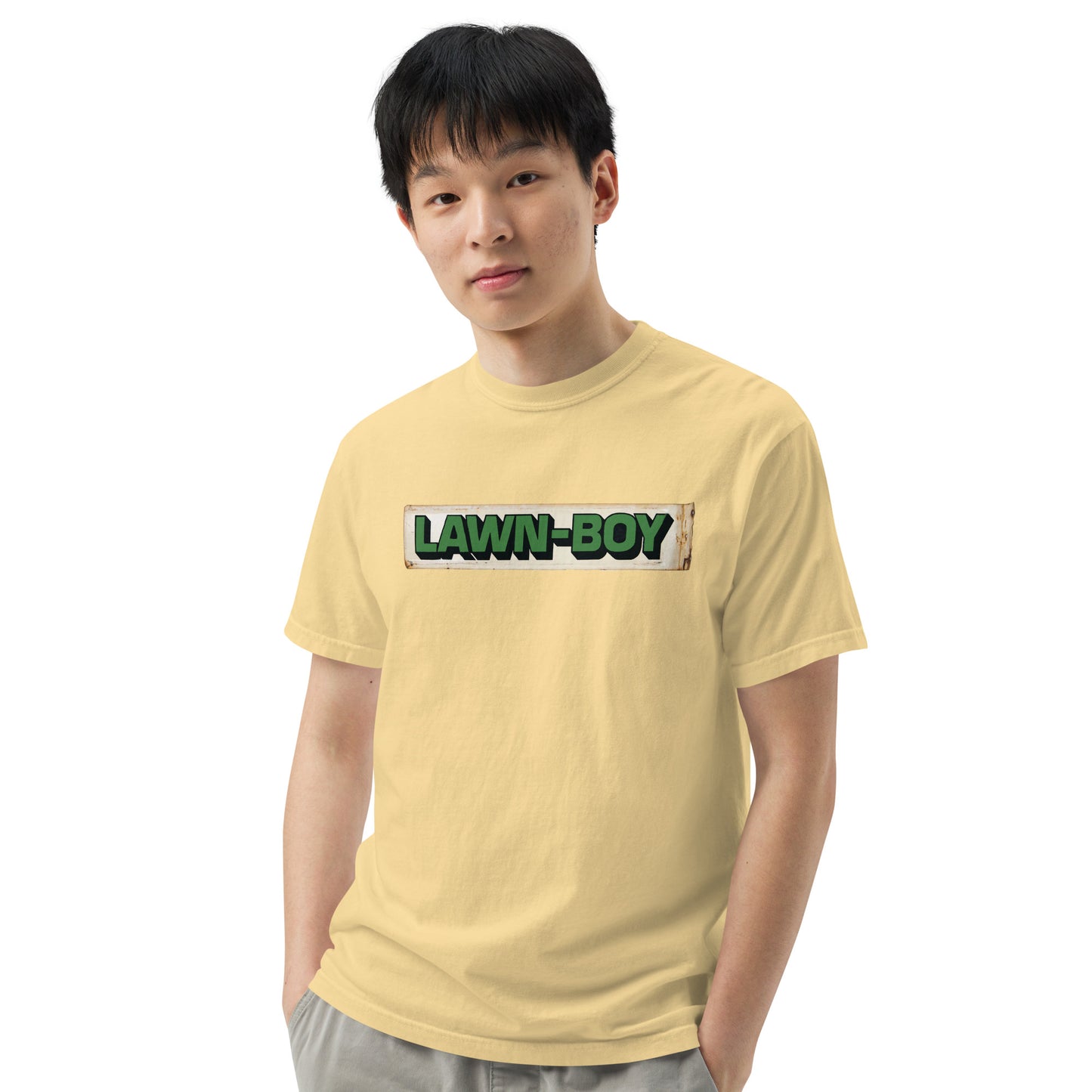 Lawn Boy Porcelain Patina Style Unisex garment-dyed heavyweight t-shirt