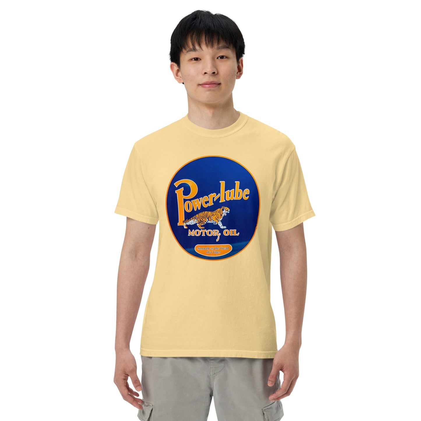Power Lube HandPainted Tin Style Unisex Heavyweight T-Shirt