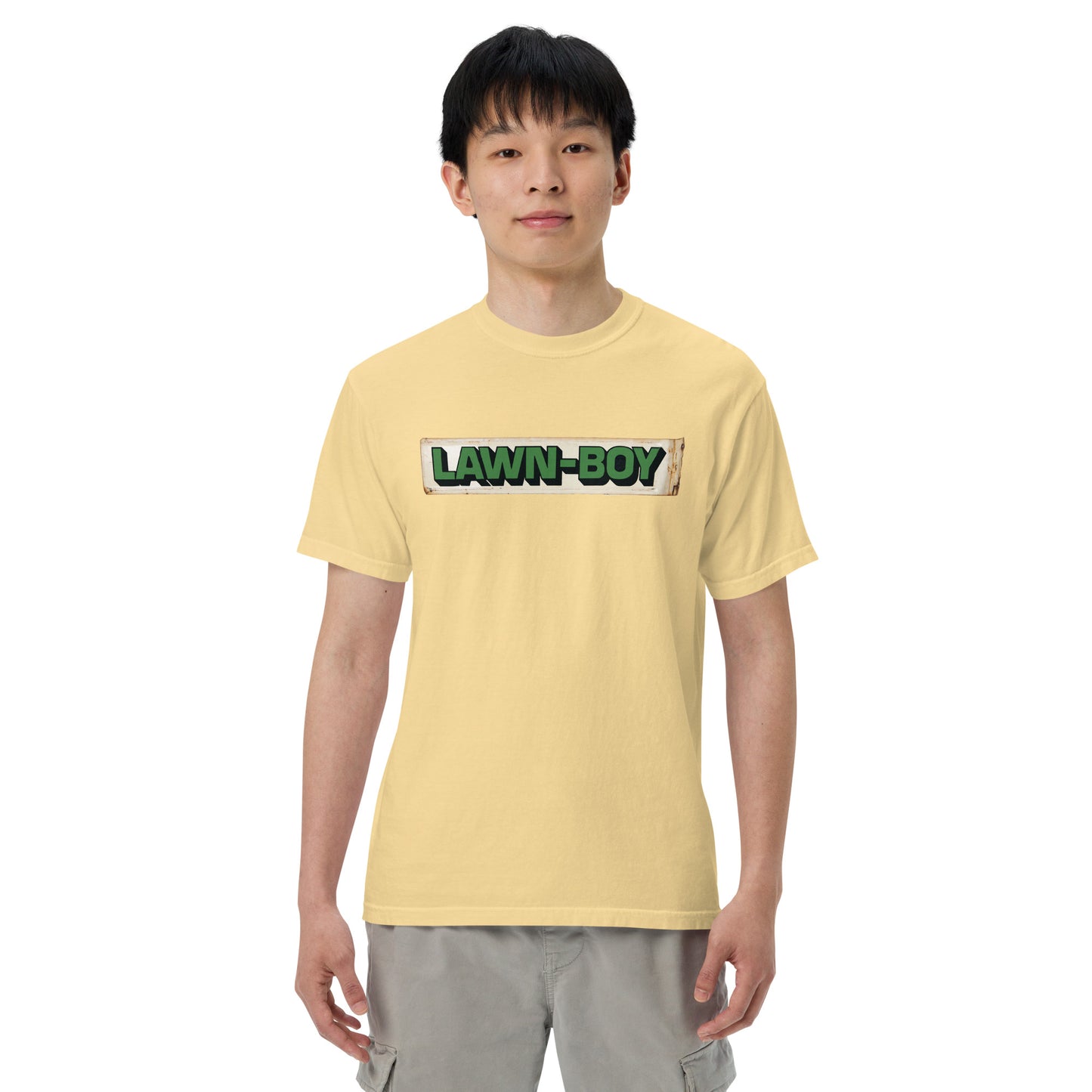 Lawn Boy Porcelain Patina Style Unisex garment-dyed heavyweight t-shirt