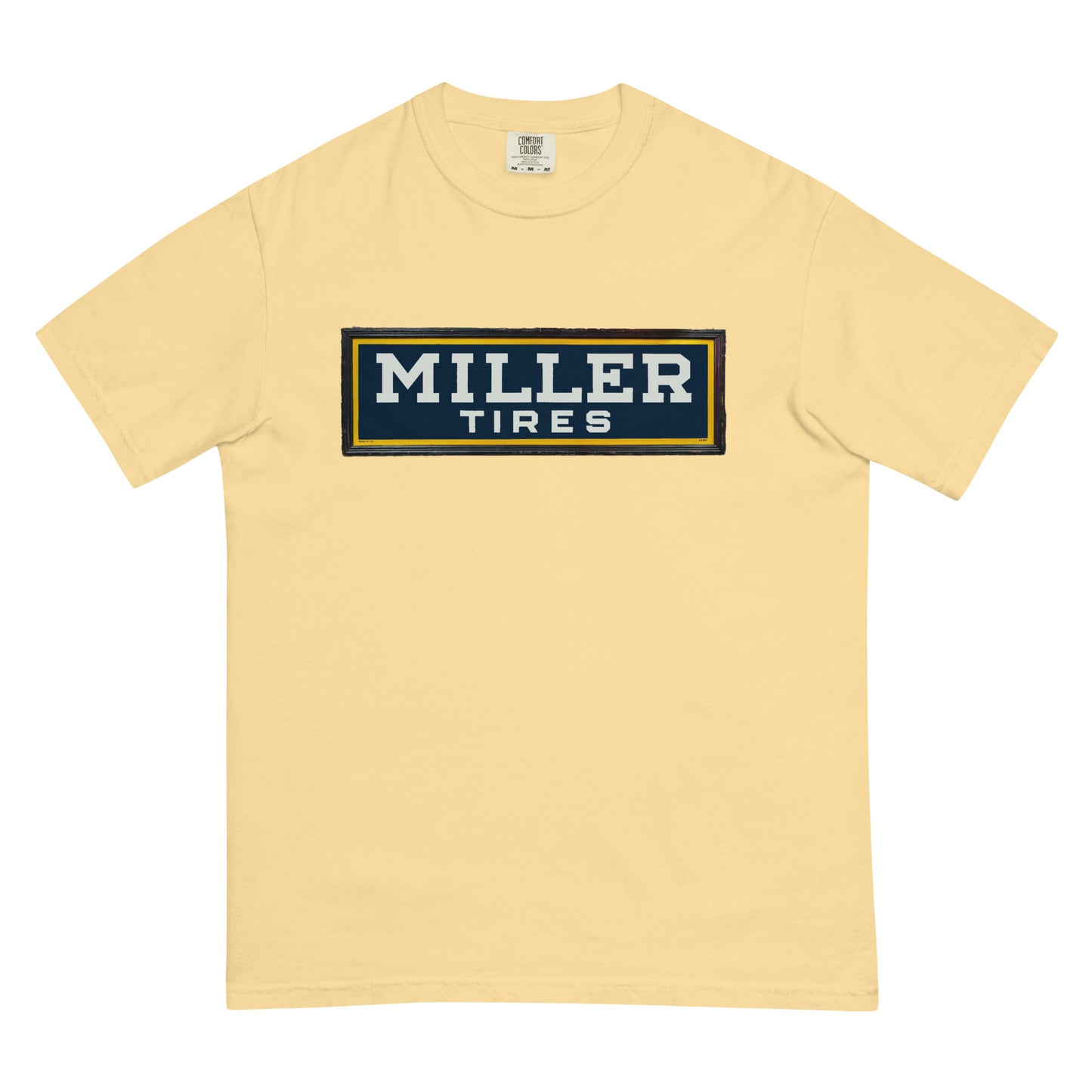 Vintage Miller Tire Sign Unisex garment-dyed heavyweight t-shirt