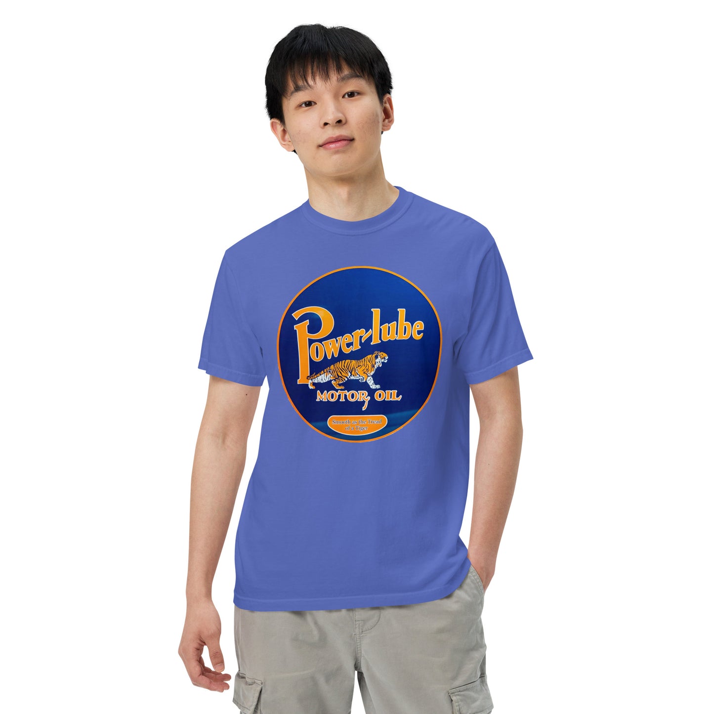 Power Lube HandPainted Tin Style Unisex Heavyweight T-Shirt
