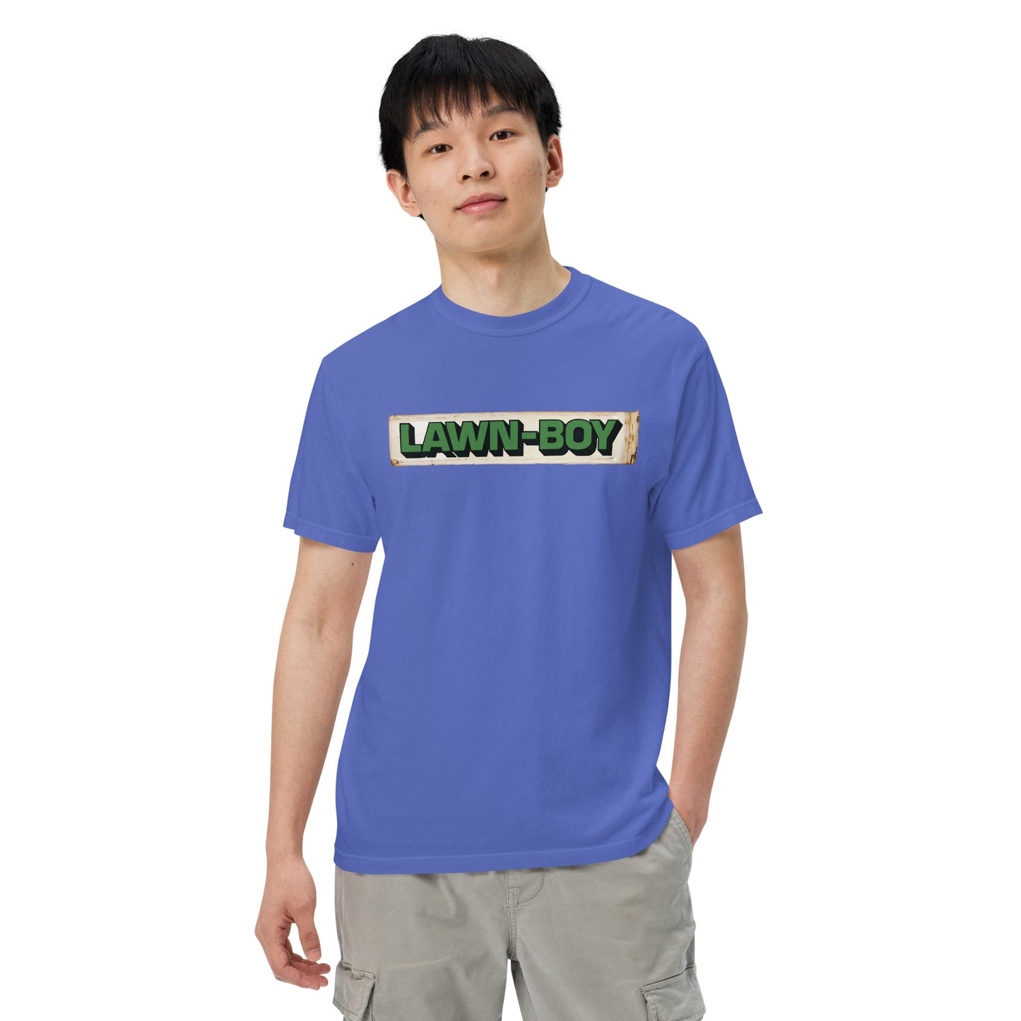 Lawn Boy Porcelain Patina Style Unisex garment-dyed heavyweight t-shirt