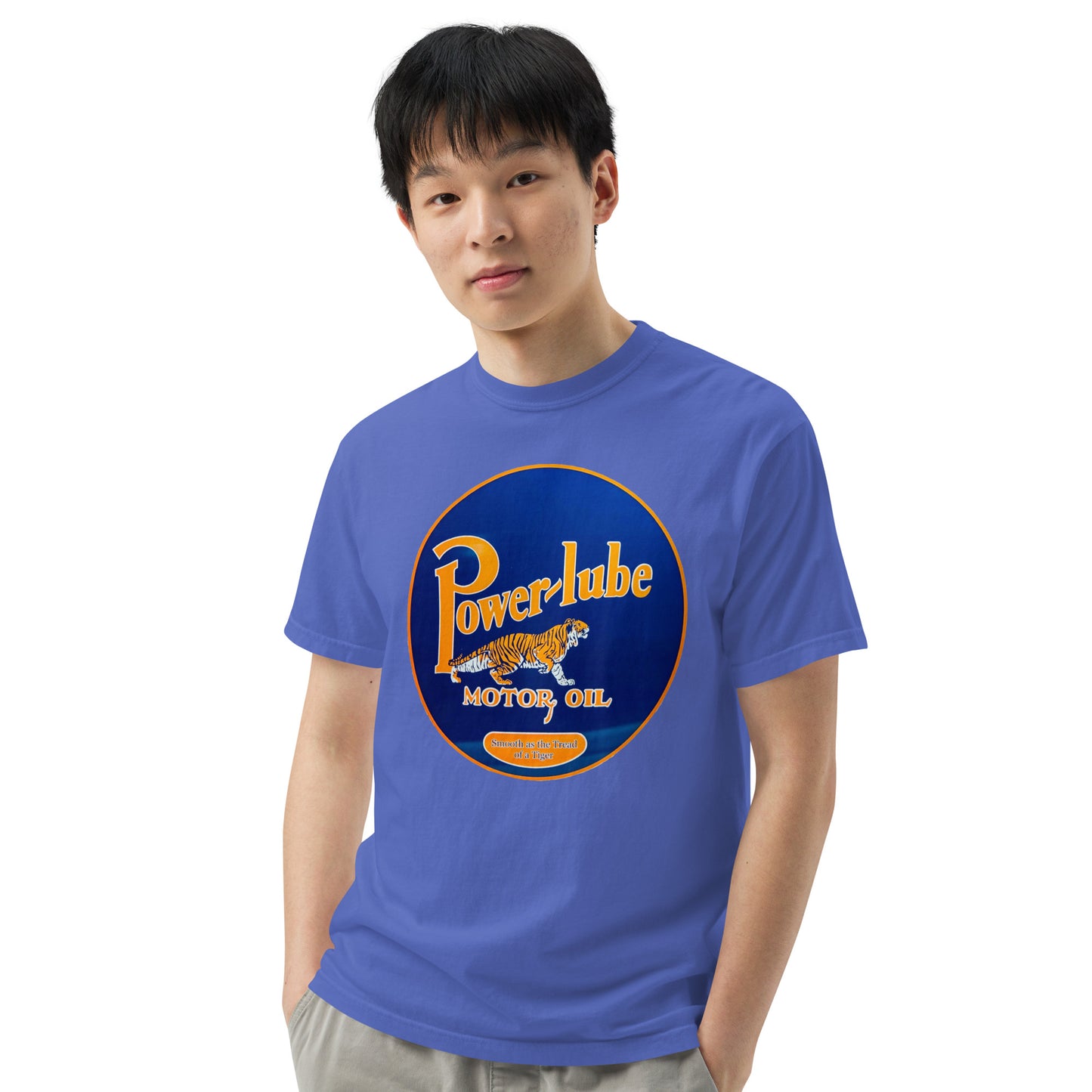 Power Lube HandPainted Tin Style Unisex Heavyweight T-Shirt