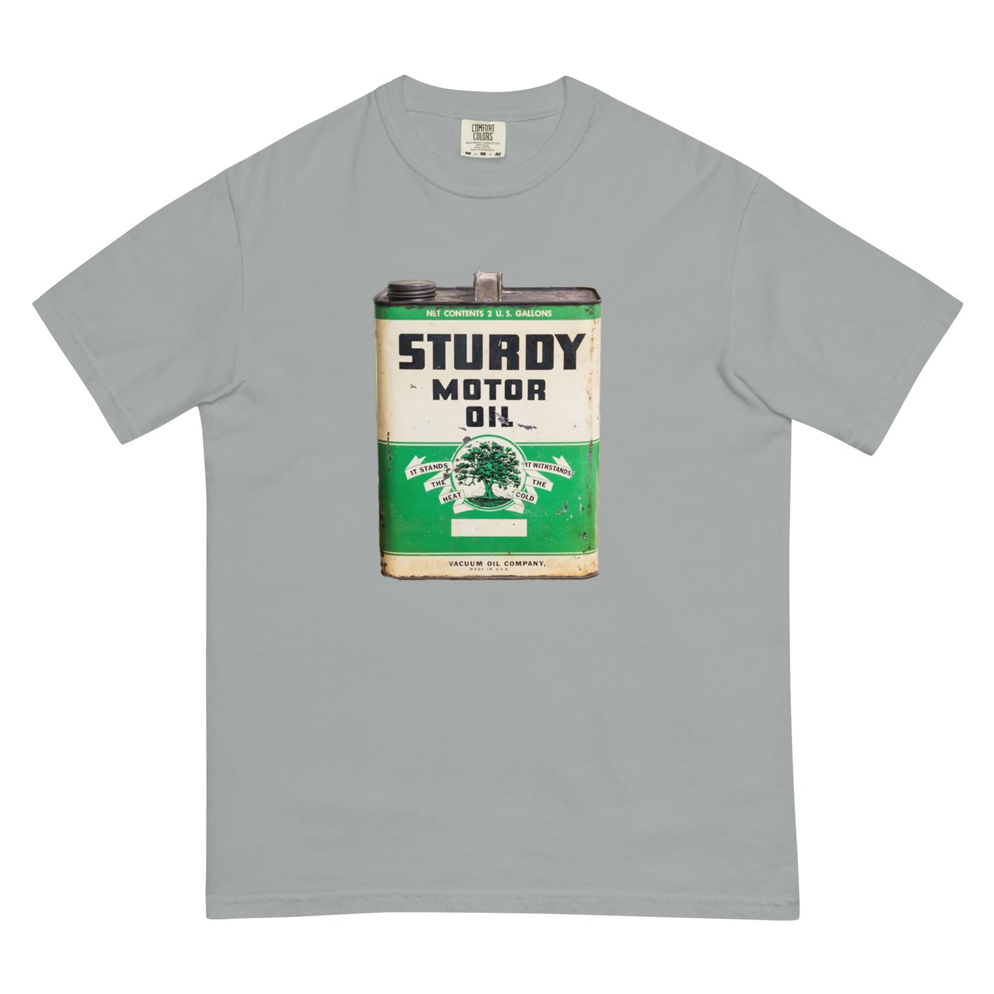 Vintage Sturdy Oil Can Patina Style Unisex garment-dyed heavyweight t-shirt