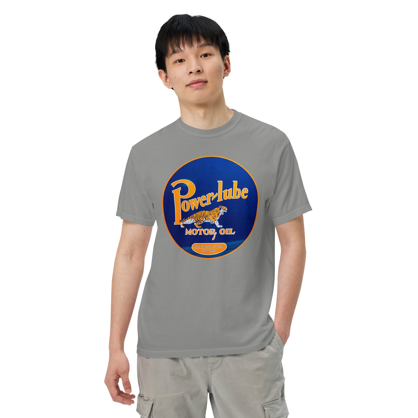 Power Lube HandPainted Tin Style Unisex Heavyweight T-Shirt