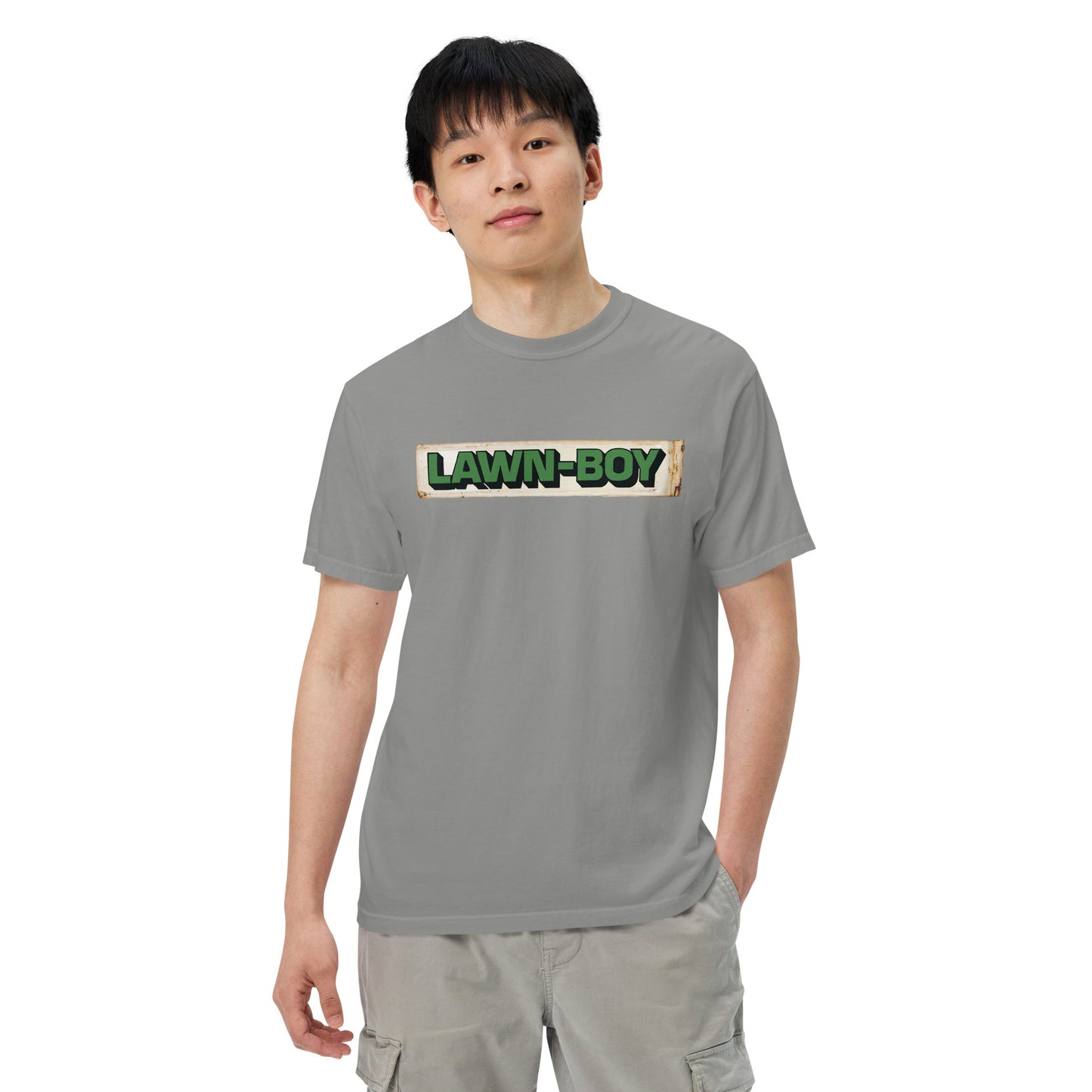 Lawn Boy Porcelain Patina Style Unisex garment-dyed heavyweight t-shirt