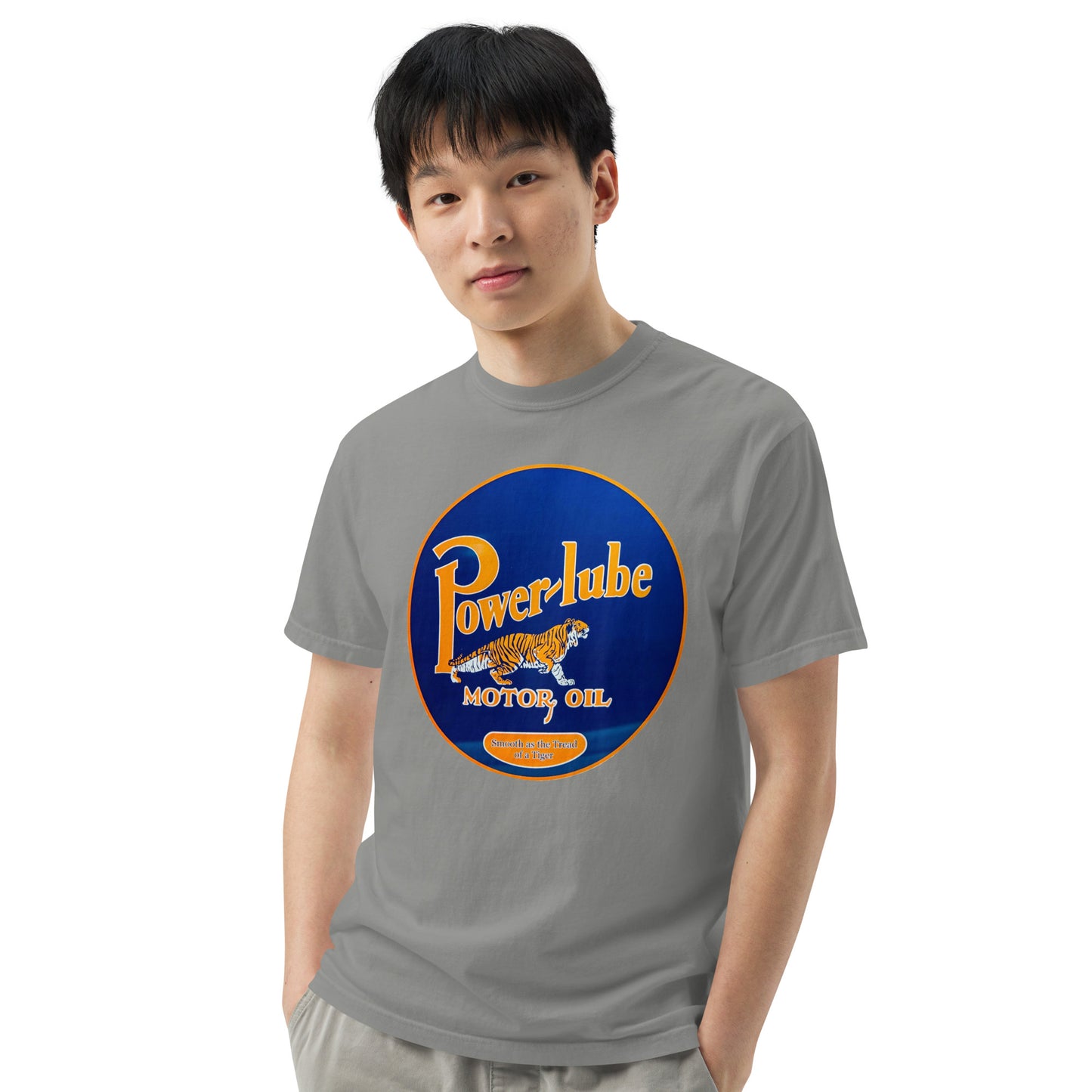 Power Lube HandPainted Tin Style Unisex Heavyweight T-Shirt