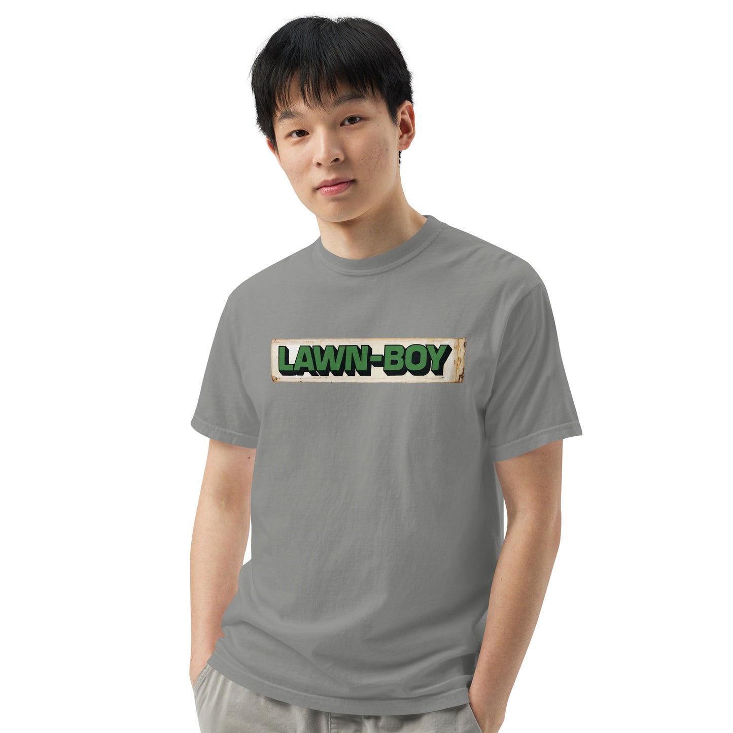 Lawn Boy Porcelain Patina Style Unisex garment-dyed heavyweight t-shirt