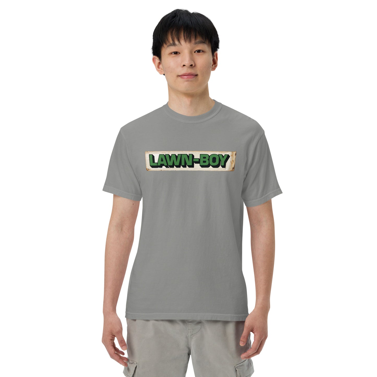 Lawn Boy Porcelain Patina Style Unisex garment-dyed heavyweight t-shirt