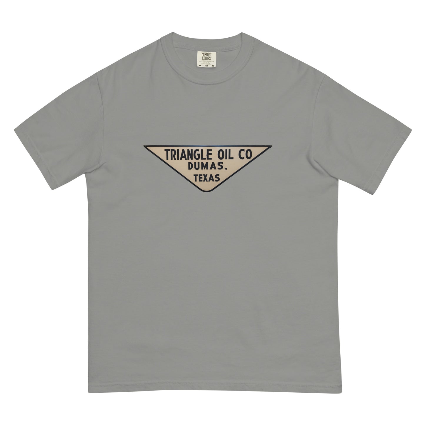 Retro Triangle Oil Company Tin Style Unisex garment-dyed heavyweight t-shirt