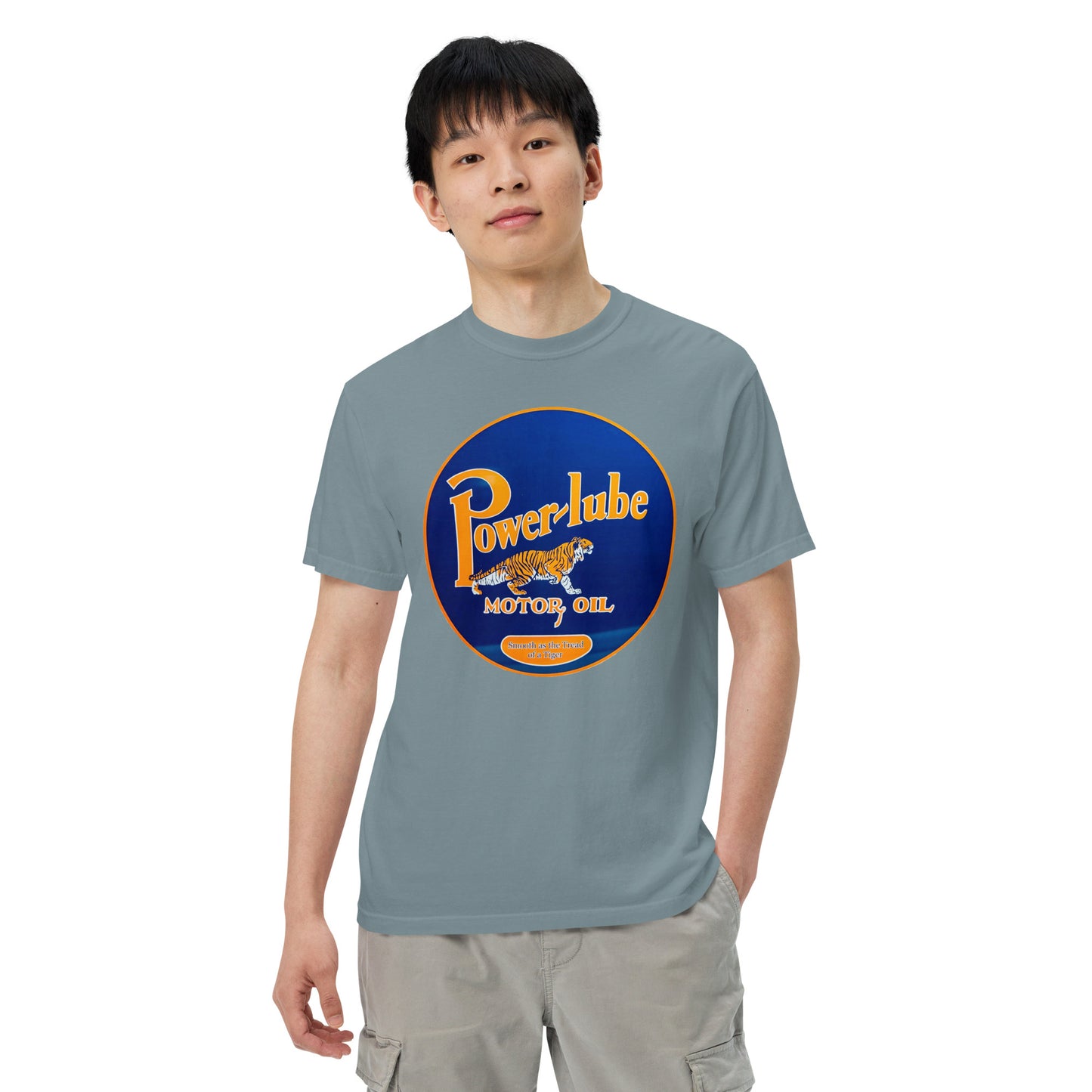 Power Lube HandPainted Tin Style Unisex Heavyweight T-Shirt