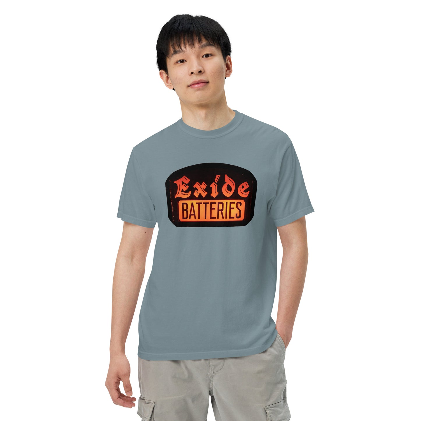 Vintage Battery Sign Unisex garment-dyed heavyweight t-shirt