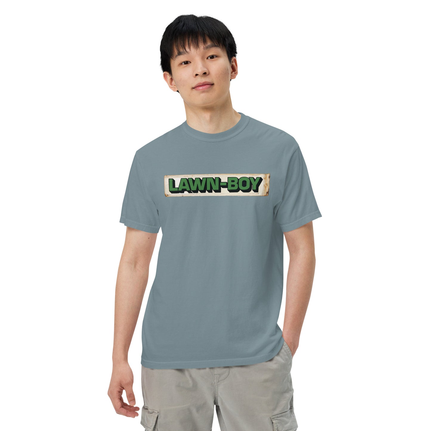 Lawn Boy Porcelain Patina Style Unisex garment-dyed heavyweight t-shirt