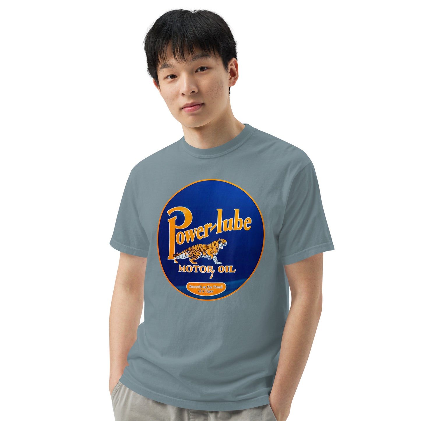 Power Lube HandPainted Tin Style Unisex Heavyweight T-Shirt