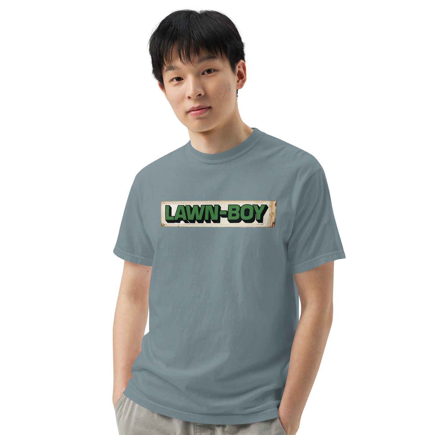Lawn Boy Porcelain Patina Style Unisex garment-dyed heavyweight t-shirt