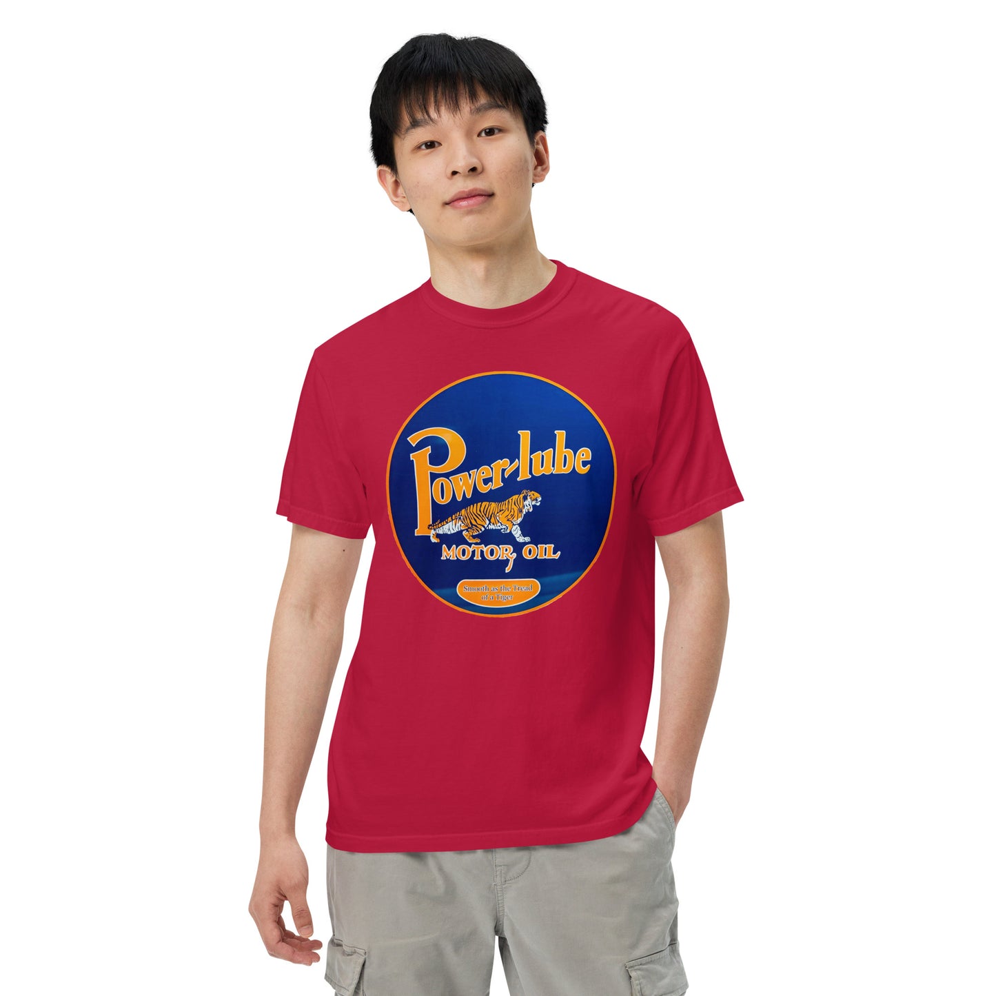 Power Lube HandPainted Tin Style Unisex Heavyweight T-Shirt