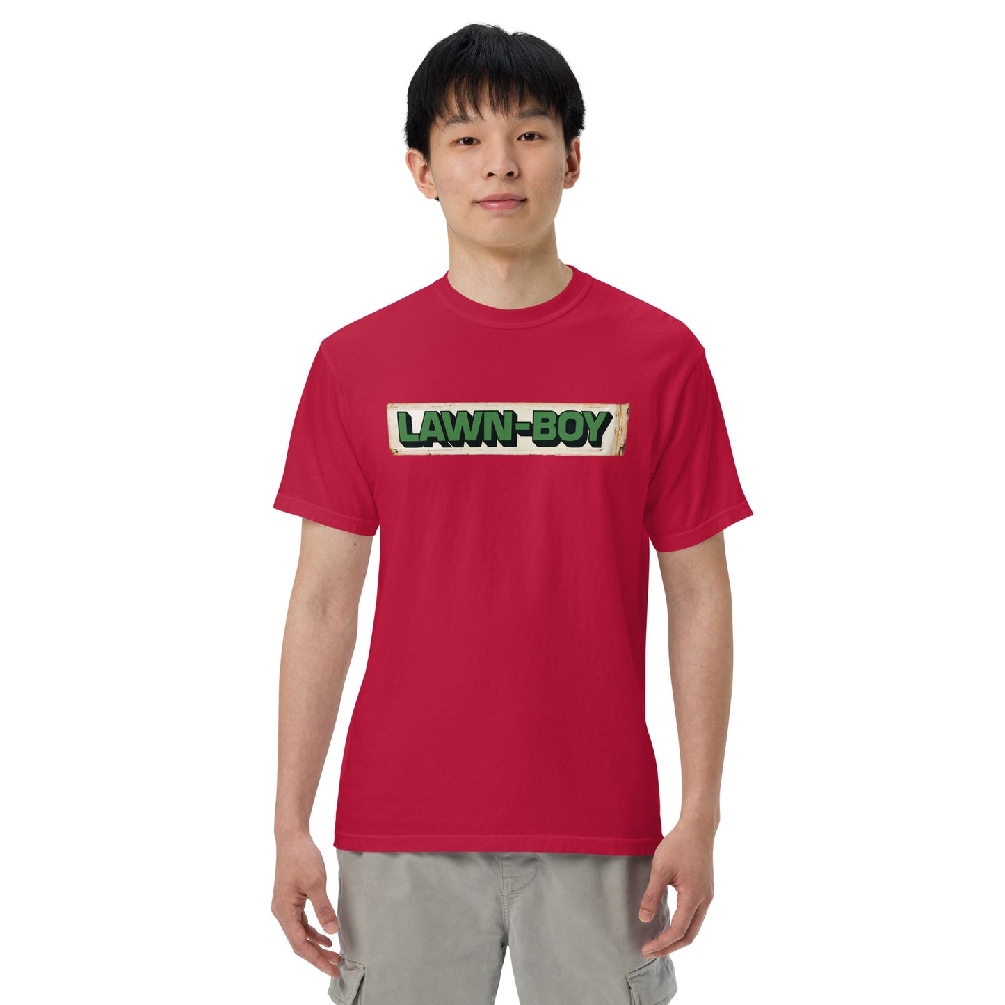 Lawn Boy Porcelain Patina Style Unisex garment-dyed heavyweight t-shirt