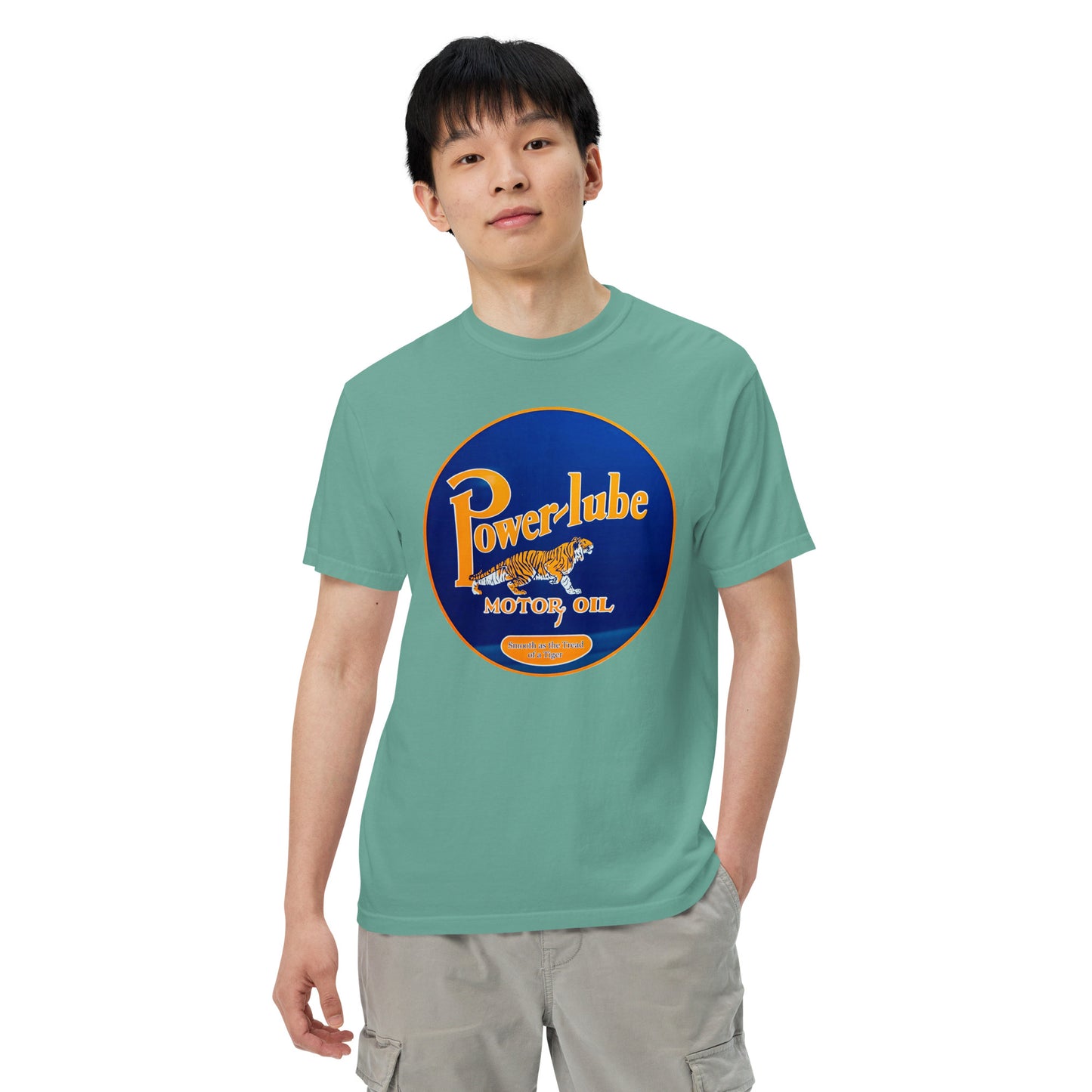 Power Lube HandPainted Tin Style Unisex Heavyweight T-Shirt