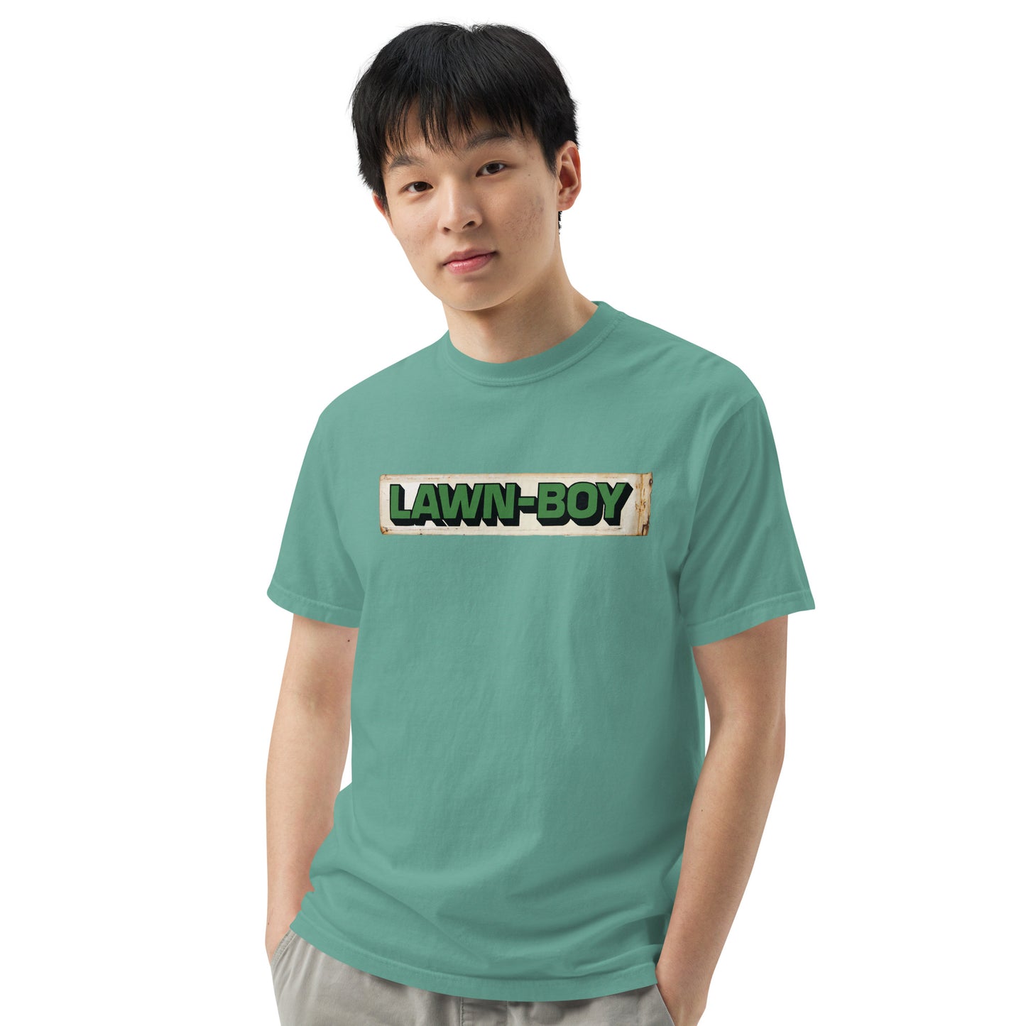 Lawn Boy Porcelain Patina Style Unisex garment-dyed heavyweight t-shirt