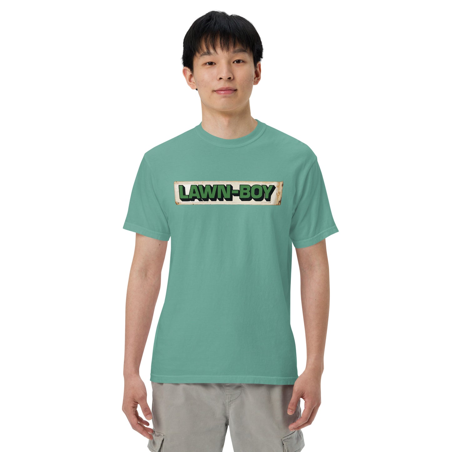 Lawn Boy Porcelain Patina Style Unisex garment-dyed heavyweight t-shirt