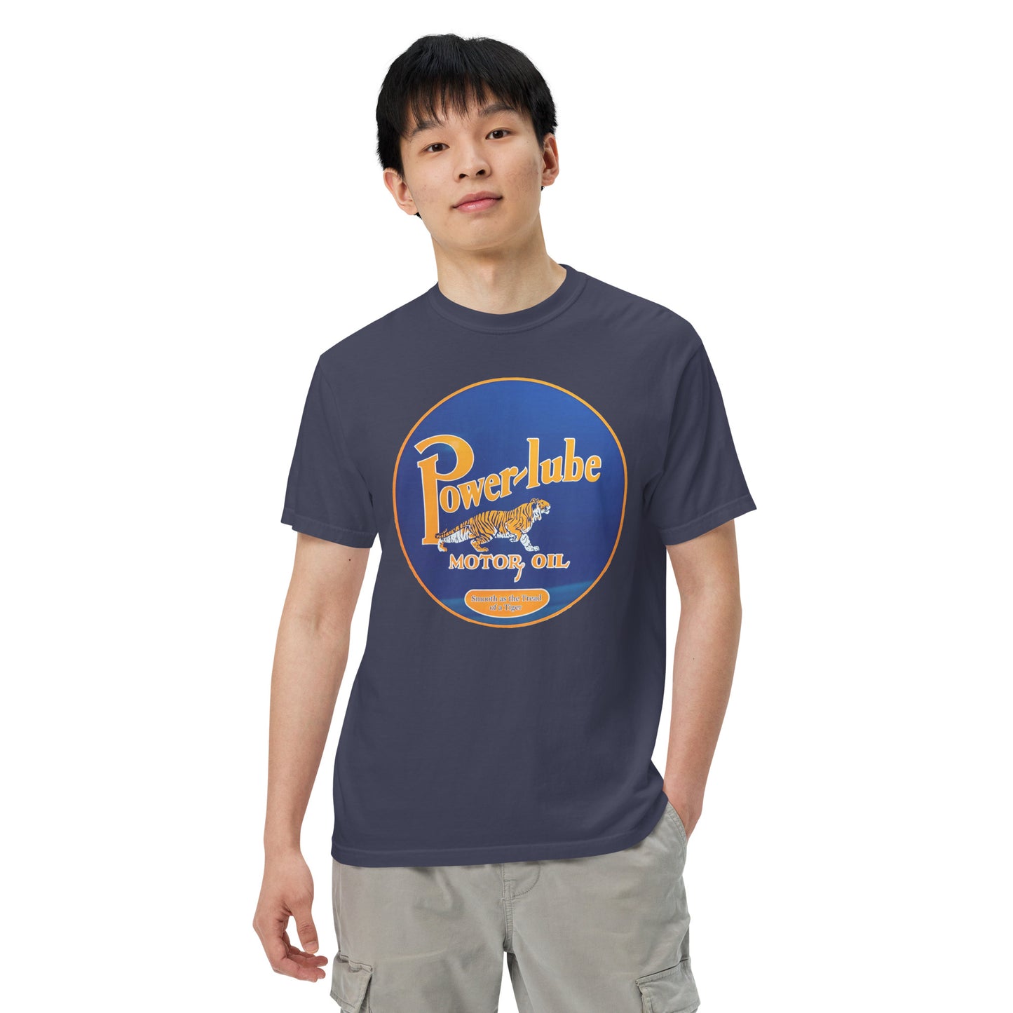 Power Lube HandPainted Tin Style Unisex Heavyweight T-Shirt