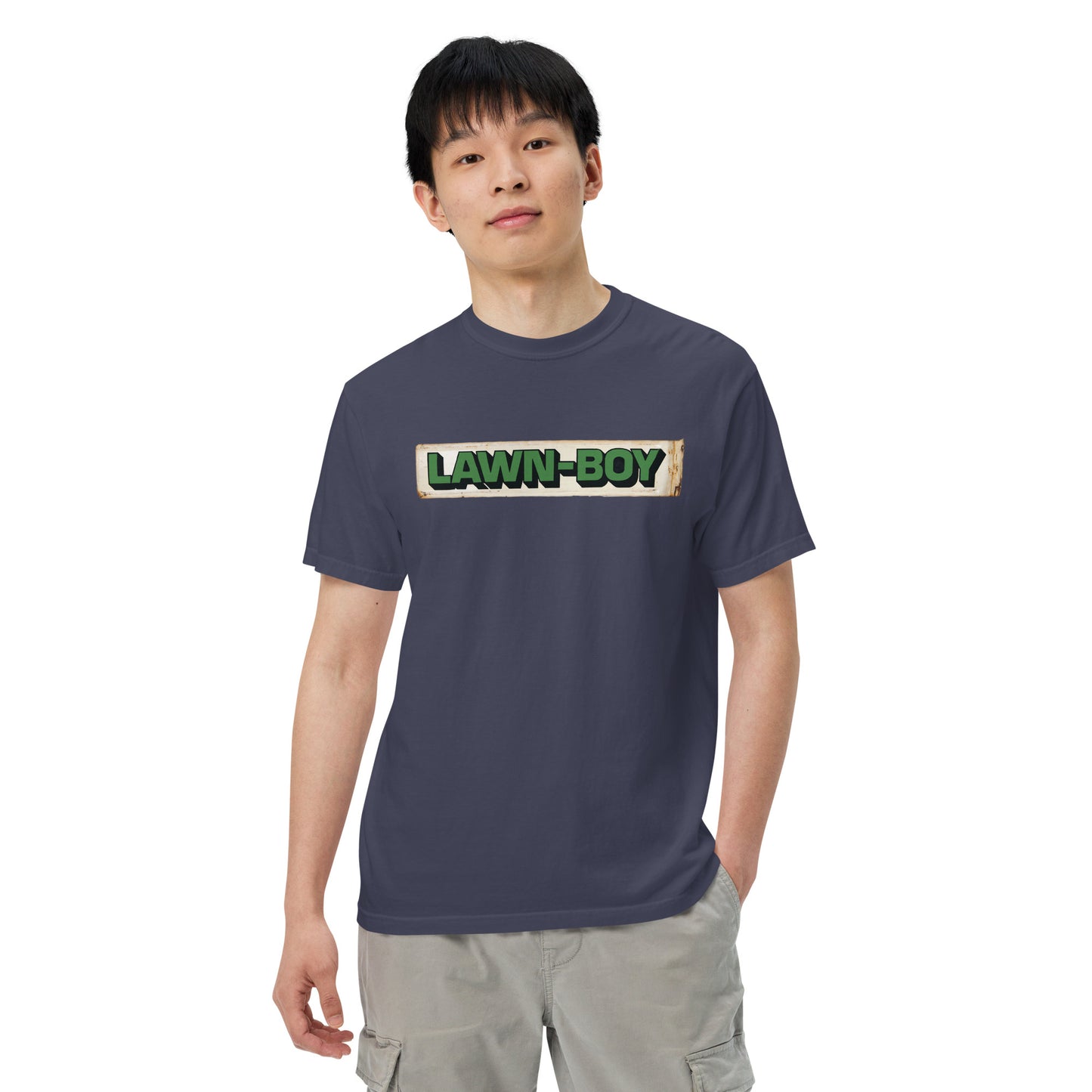 Lawn Boy Porcelain Patina Style Unisex garment-dyed heavyweight t-shirt