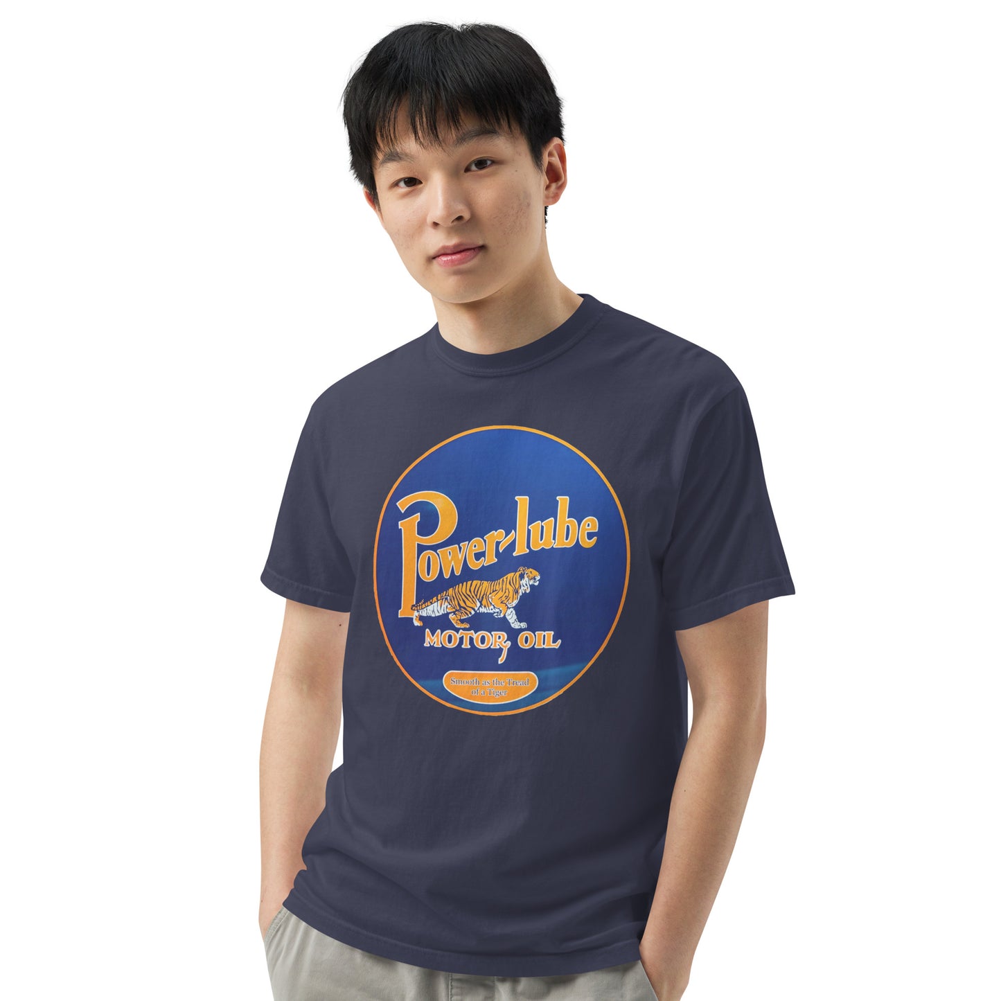 Power Lube HandPainted Tin Style Unisex Heavyweight T-Shirt