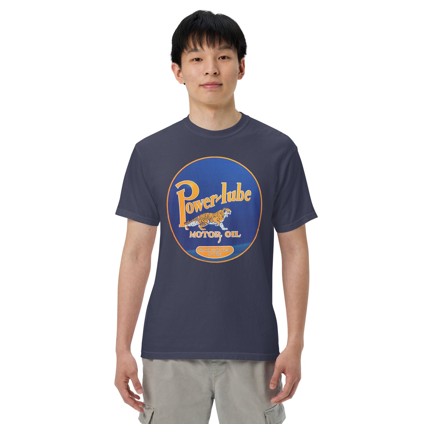 Power Lube HandPainted Tin Style Unisex Heavyweight T-Shirt