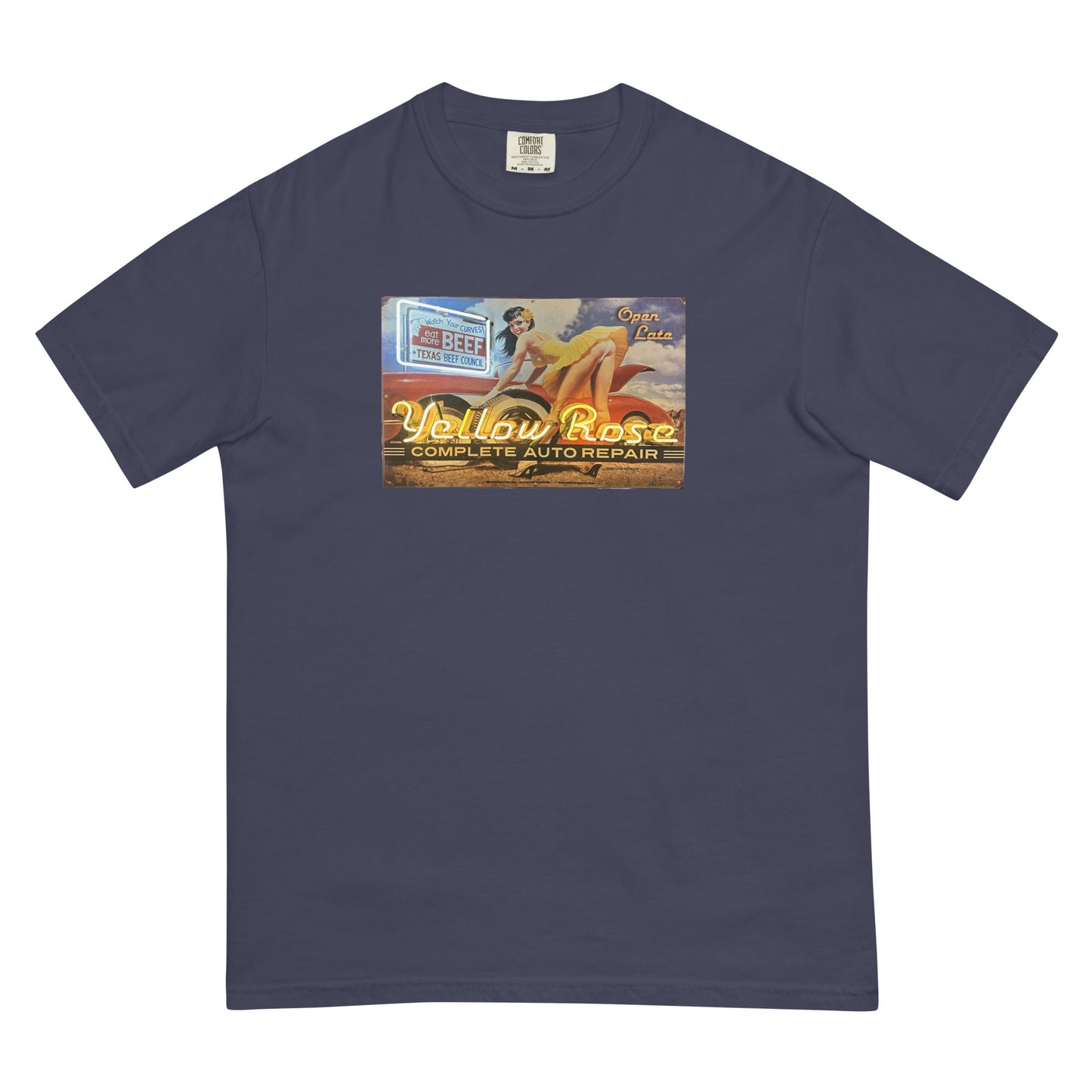 Vintage Auto Repair Neon Sign Style Unisex garment-dyed heavyweight t-shirt