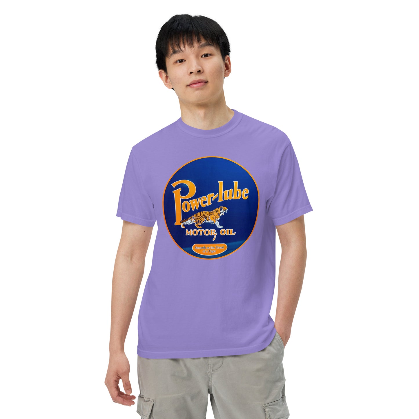 Power Lube HandPainted Tin Style Unisex Heavyweight T-Shirt