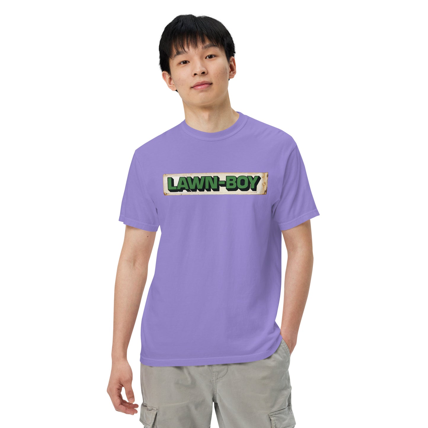 Lawn Boy Porcelain Patina Style Unisex garment-dyed heavyweight t-shirt