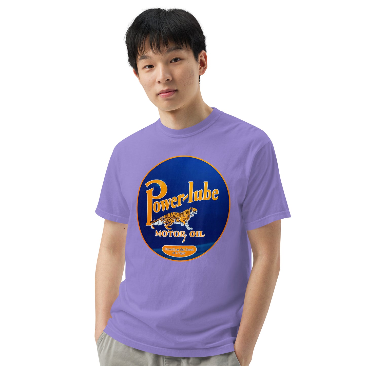 Power Lube HandPainted Tin Style Unisex Heavyweight T-Shirt