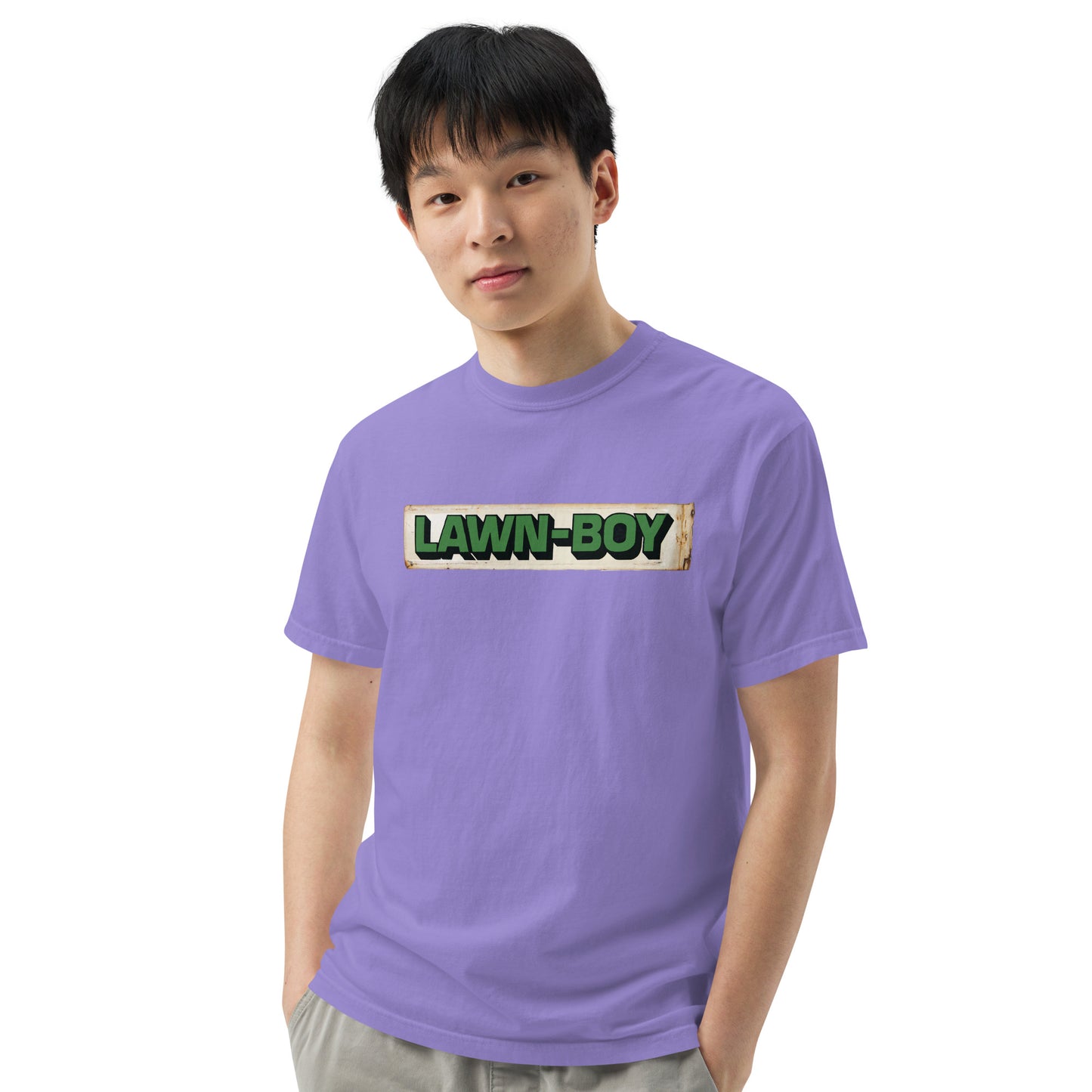 Lawn Boy Porcelain Patina Style Unisex garment-dyed heavyweight t-shirt