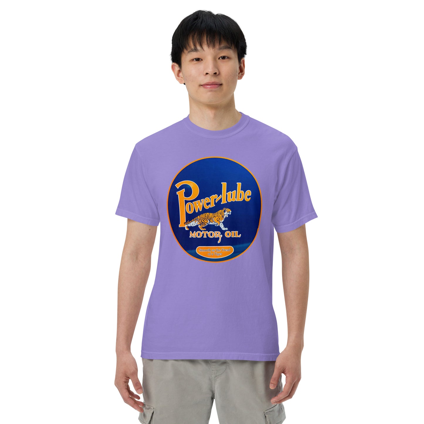 Power Lube HandPainted Tin Style Unisex Heavyweight T-Shirt
