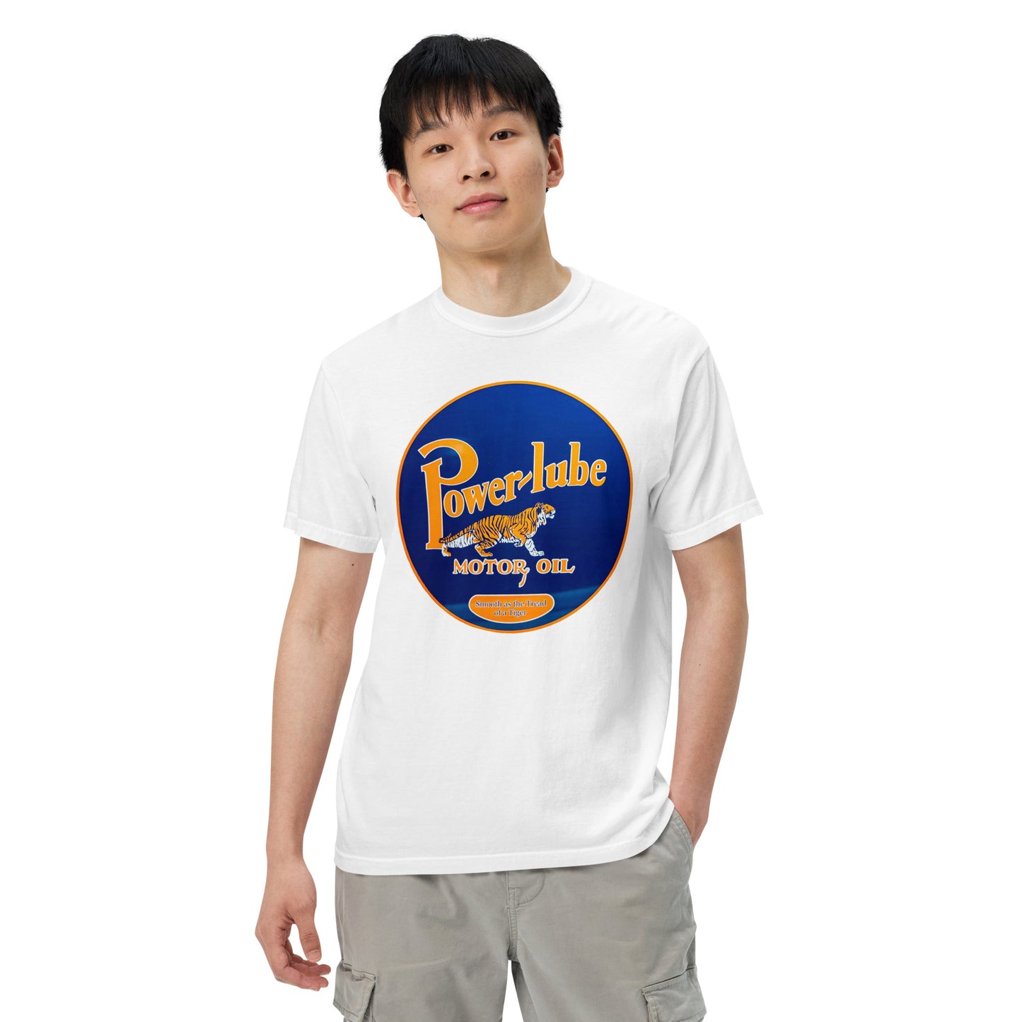 Power Lube HandPainted Tin Style Unisex Heavyweight T-Shirt