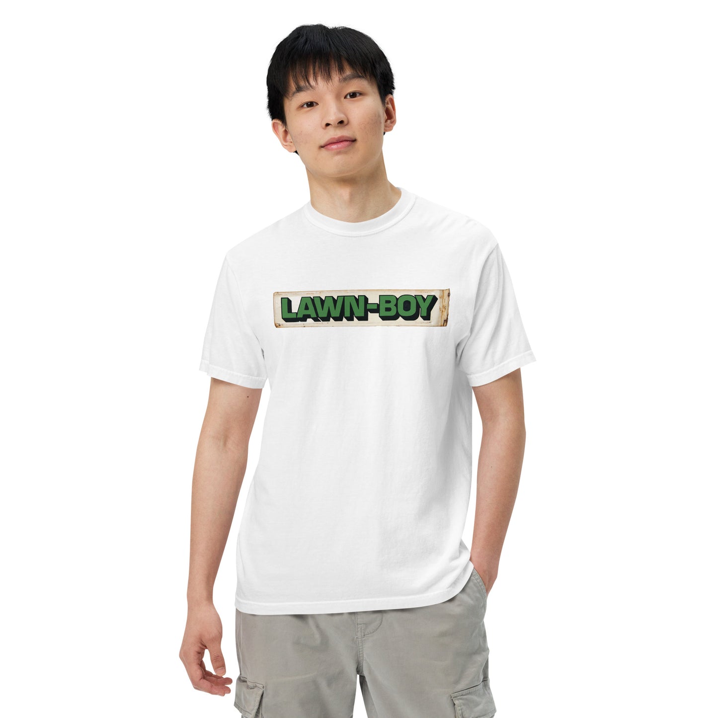 Lawn Boy Porcelain Patina Style Unisex garment-dyed heavyweight t-shirt